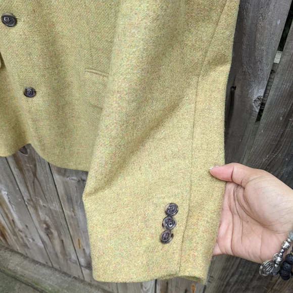 J. Crew Vintage Men's Wool Blend Blazer Mustard Size 40R - Picture 4 of 7
